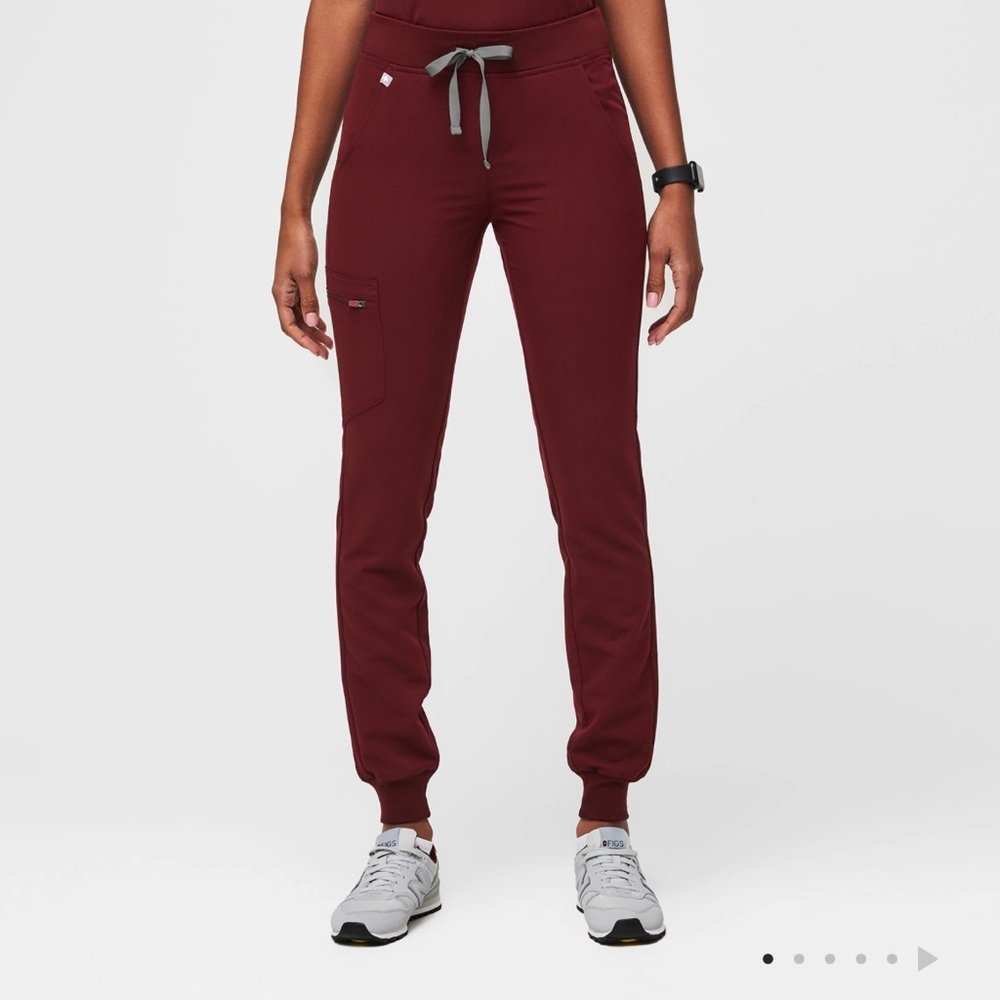 Figs Zamora Burgundy Jogger Scrub Pants
